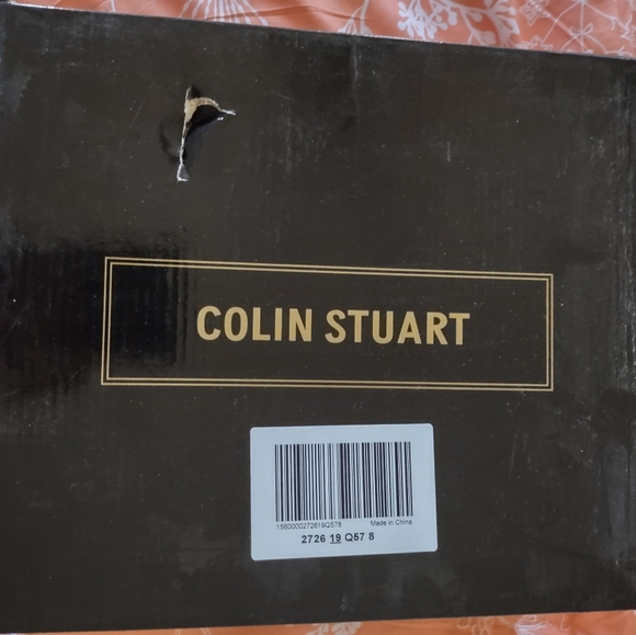 Colin Stuart VS Burgundy Plaid Slingback Peep Toe Heels - Picture 4 of 10